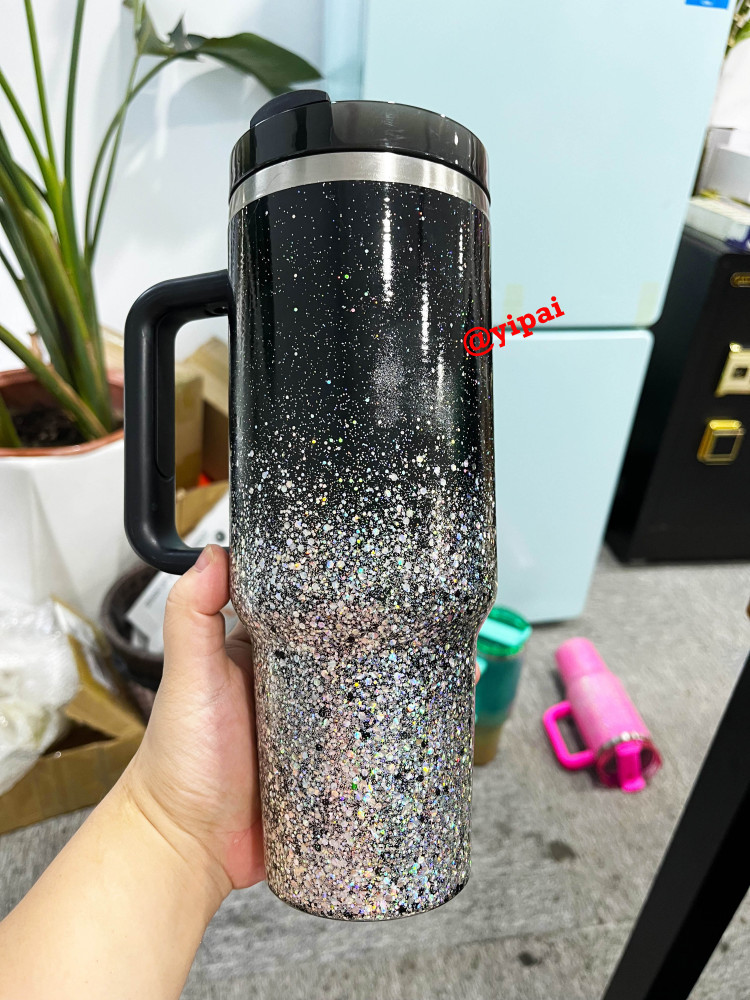 20pack Yipai China warehouse wholesale blank epoxy Starry Sky glitter tumblers for UV dtf wraps and vinyl