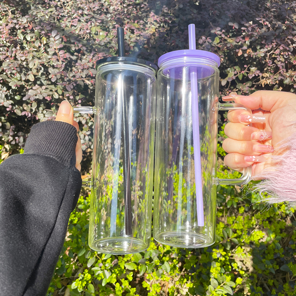 25 Pack YIPAI USA Warehouse 20oz Clear Frosted Straight Beverage Mugs For Sublimation And UV DTF Wraps