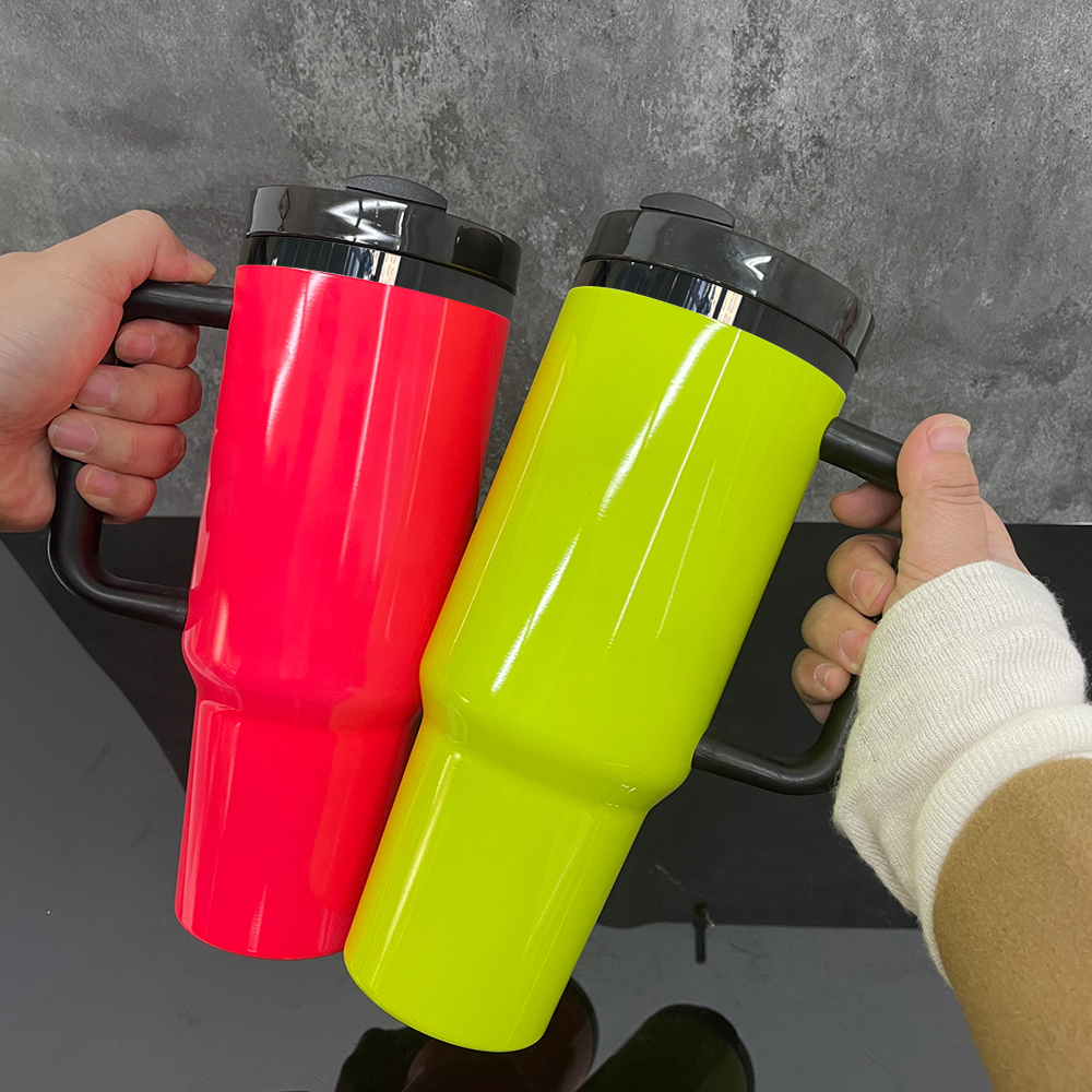 20pack YIPAI USA warehouse blank mirror black plated H2.0 40oz NEON tumblers for sublimation and laser engraving