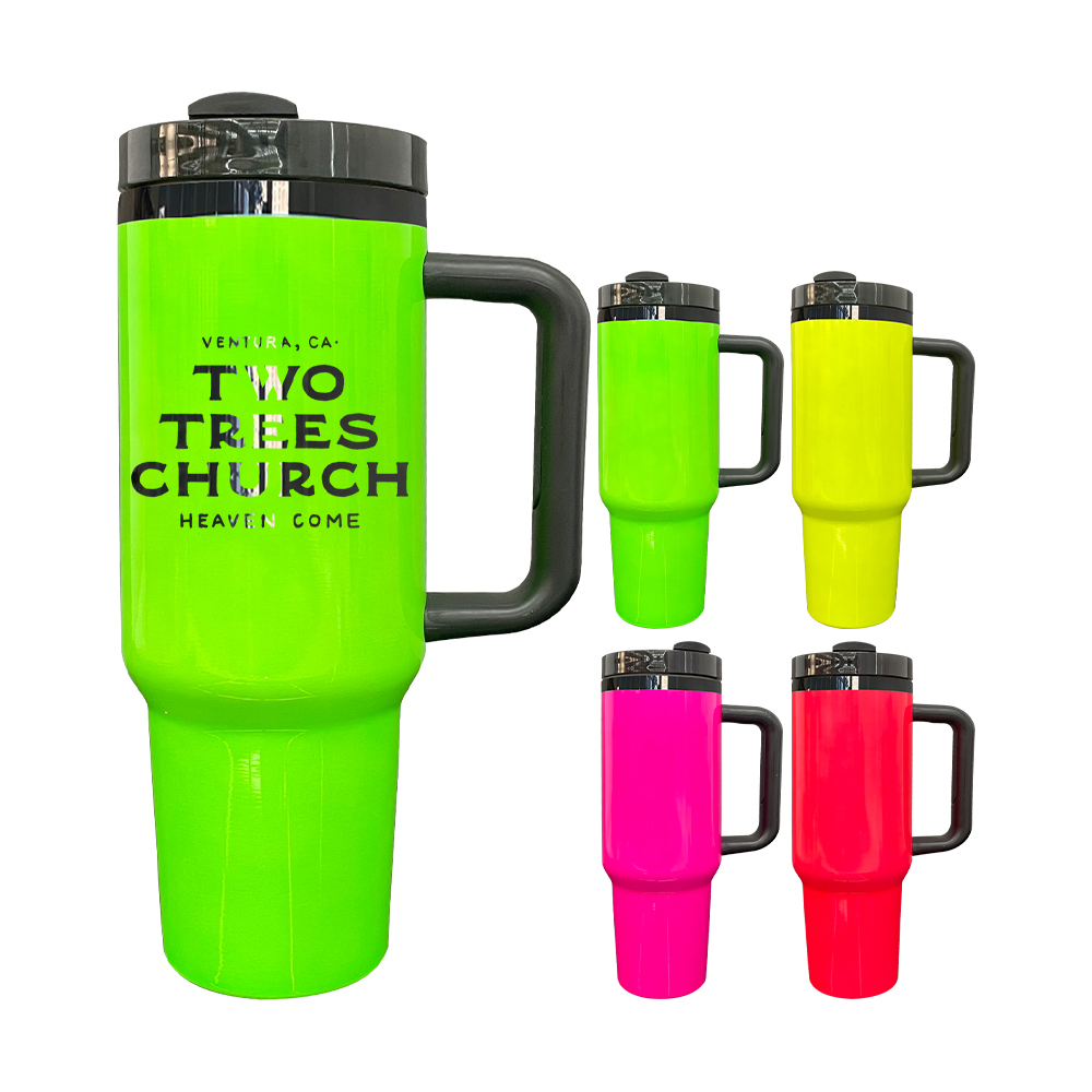 20pack YIPAI USA warehouse blank mirror black plated H2.0 40oz NEON tumblers for sublimation and laser engraving