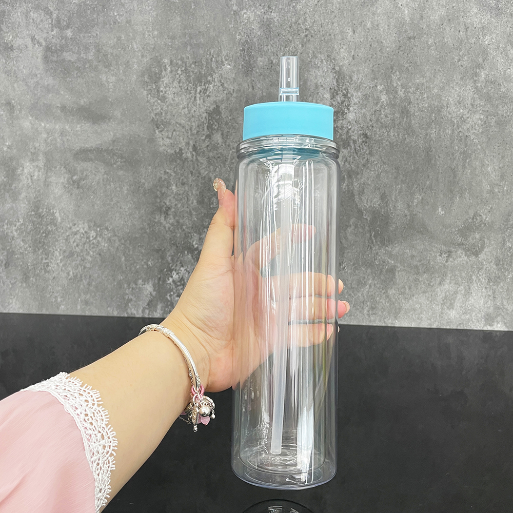 25 Pack YIPAI USA Warehouse 15oz Double Walled Plastic Bottles For Snow Globes With Pre Drilled Hole And Plug