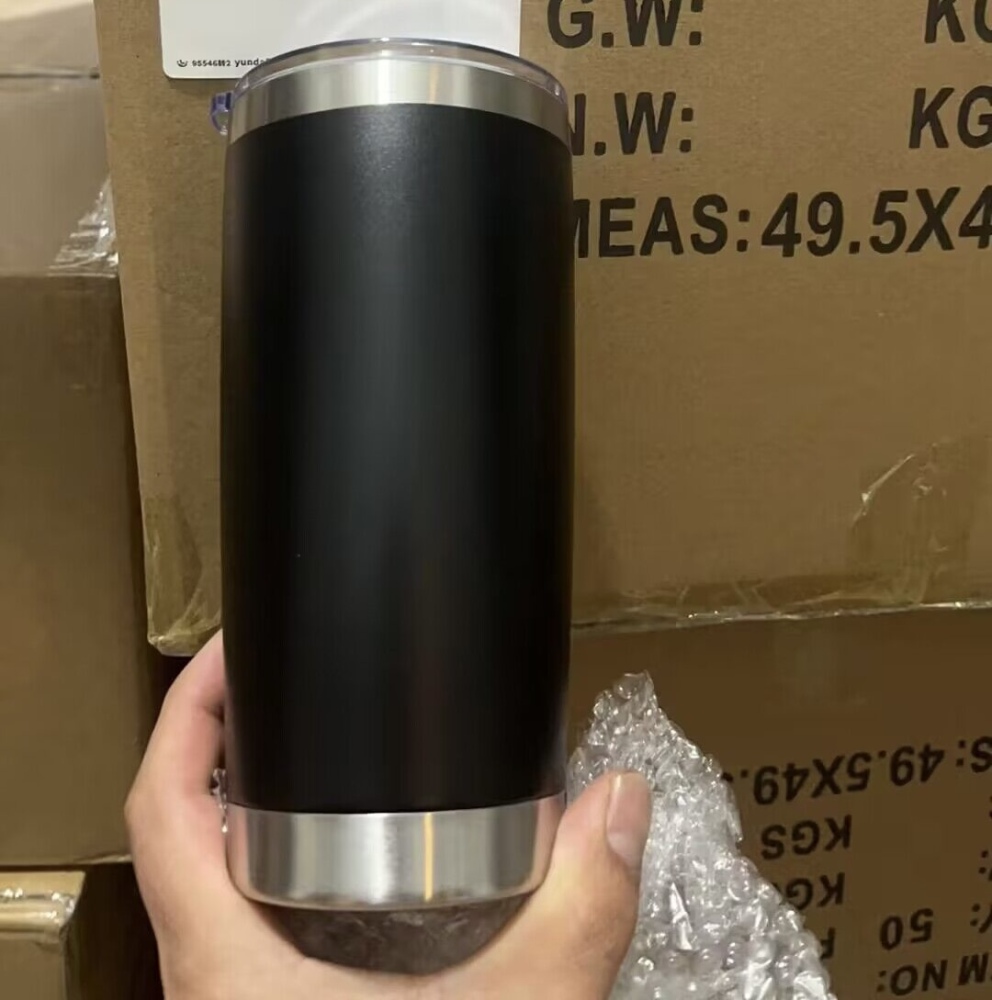 25 Pack China Warehouse 20oz powder coated coffee car tumblers with leak proof normal lids for laser engraving