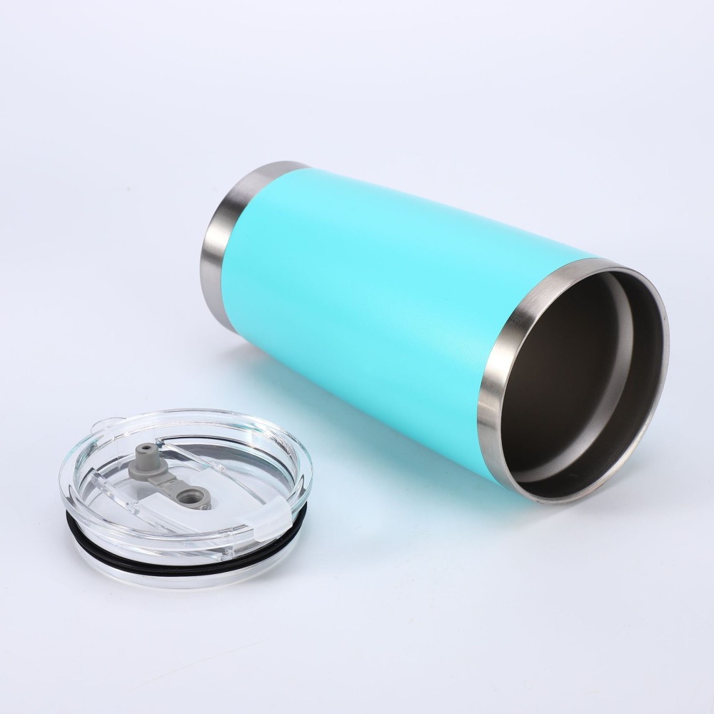 25 Pack China Warehouse 20oz powder coated coffee car tumblers with leak proof normal lids for laser engraving