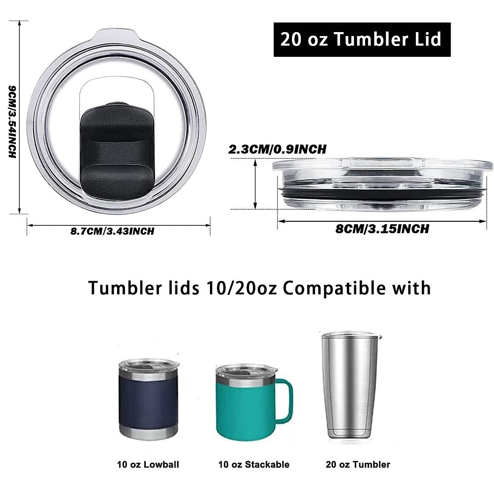 25 Pack China Warehouse Magnetic lids suitable for 20oz 30oz Yeti Style powder coated coffee car tumblers ship by air