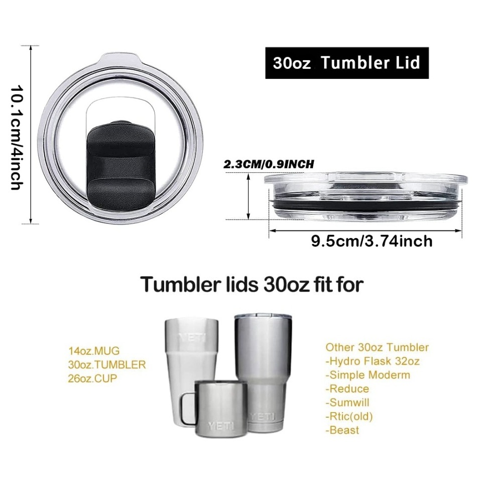 25 Pack China Warehouse Magnetic lids suitable for 20oz 30oz Yeti Style powder coated coffee car tumblers ship by air