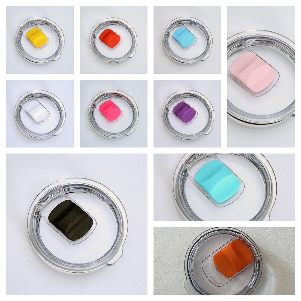 25 Pack China Warehouse 10 colors Magnetic lids suitable for 20oz 30oz Yeti Style powder coated coffee car tumblers ship by air