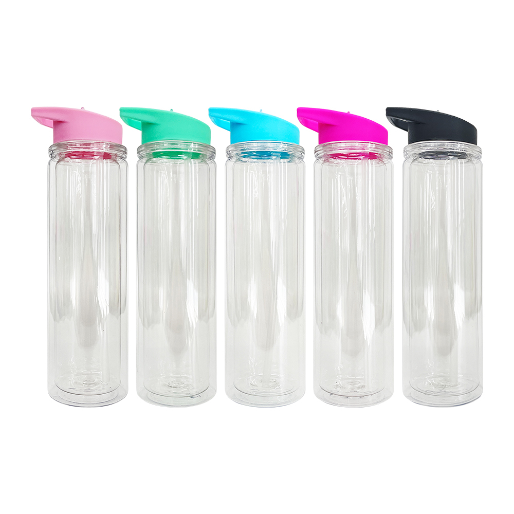 25 Pack YIPAI USA Warehouse 15oz Double Walled Plastic Bottles For Snow Globes With Pre Drilled Hole And Plug