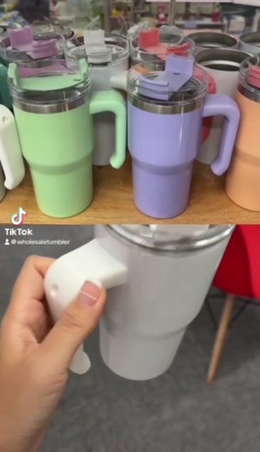 25 Pack YIPAI USA Warehouse Macaron 20oz Kids Students Tumbler with Plastic Handle for Sublimation