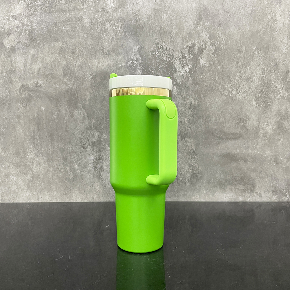 20Pack Yipai China Warehouse mirror gold plated underneath powder coated Christmas green 40oz H2.0 tumbler for laser engraved