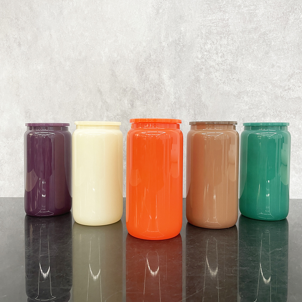 25 Pack Yipai China Warehouse 16oz Autumn Cocoa &Winter Christmas Color Glass Can for Sublimation and UV DTF Wraps