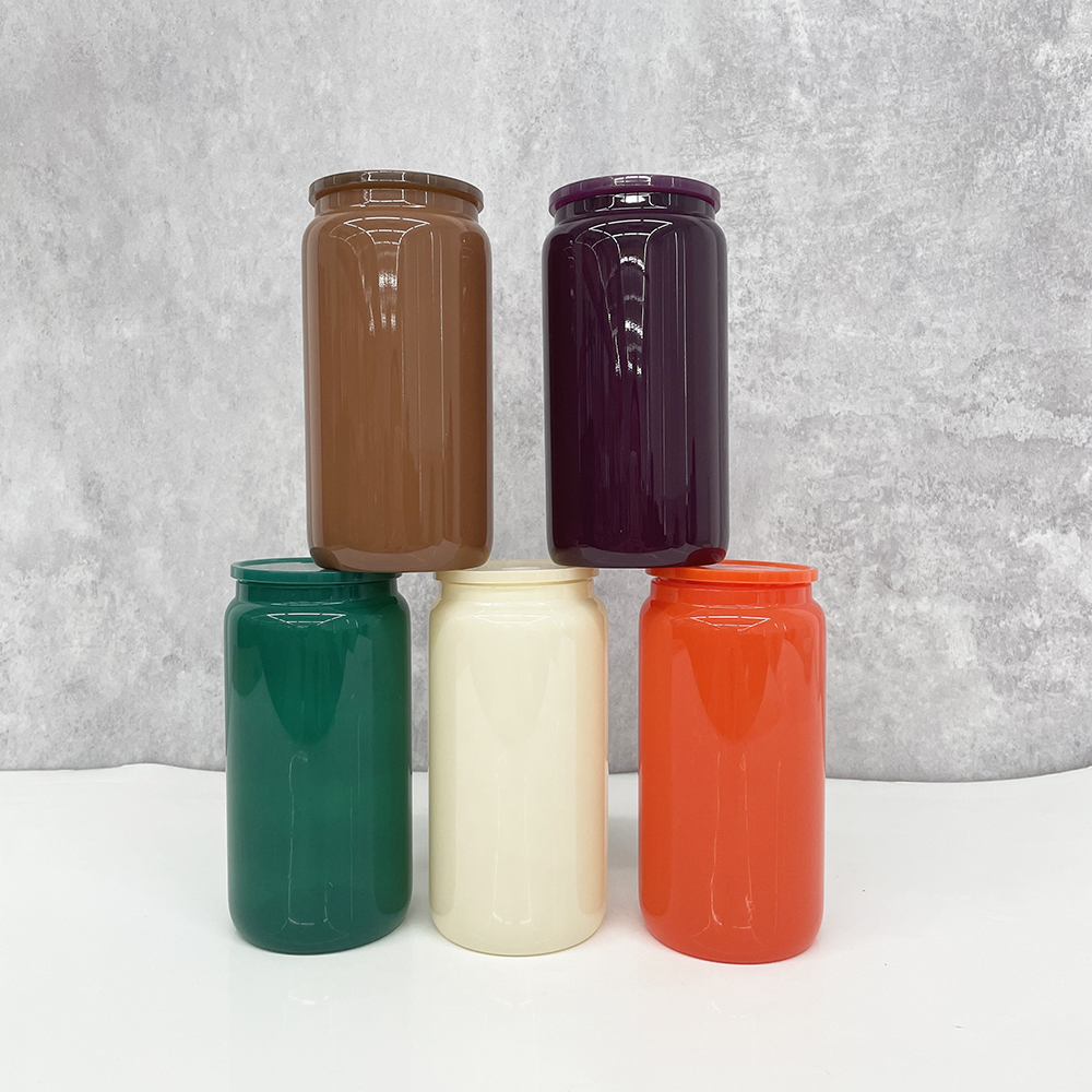 25 Pack Yipai China Warehouse 16oz Autumn Cocoa &Winter Christmas Color Glass Can for Sublimation and UV DTF Wraps
