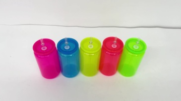50 Pack YIPAI USA Warehouse 16oz Bright Neon Color Plastic Can Same Size As Glass Can For UV DTF Wraps