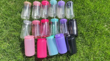 50 Pack YIPAI China Warehouse Macaron Colored Plastic Cup Same Shape As 16oz Glass Can