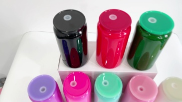 25 Pack 50 Pack YIPAI USA Warehouse Classic Macaron Color 16oz Glass Can With PP Lids