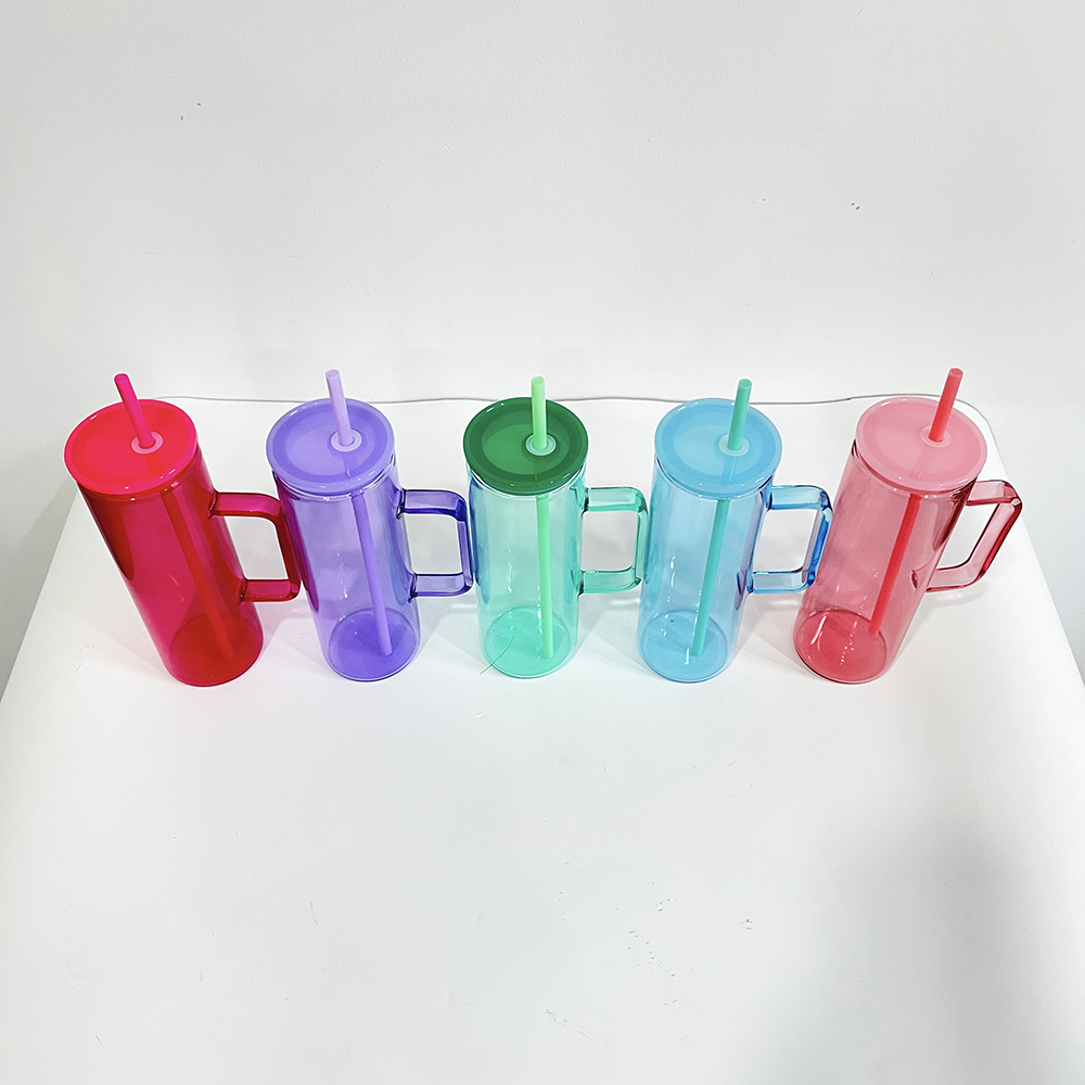 25 Pack YIPAI USA Warehouse 20oz Jelly Color Straight Beverage Mug For Sublimation And UV DTF Wraps