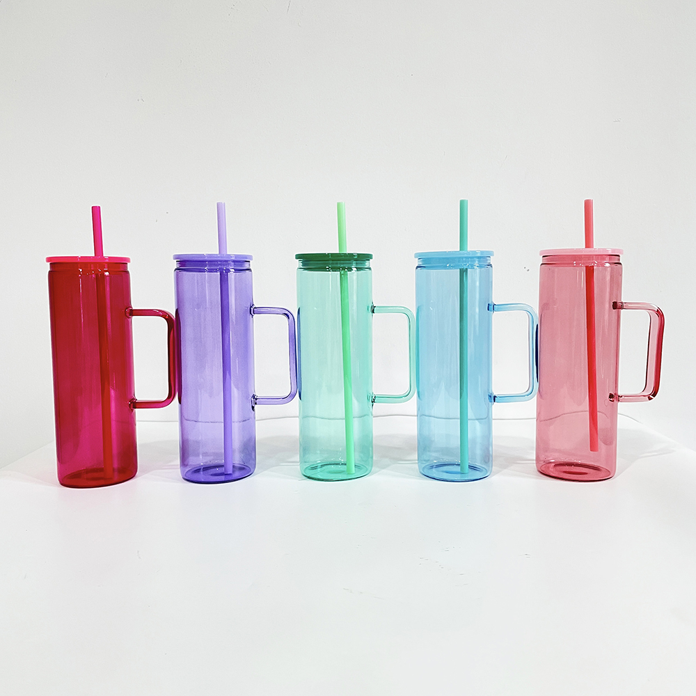 25 Pack YIPAI China Warehouse 20oz Jelly Color Straight Beverage Mug For Sublimation And UV DTF Wraps