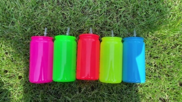 25 Pack 50 Pack YIPAI USA Warehouse 16oz Neon Glass Can For Sublimation And UV DTF Wraps