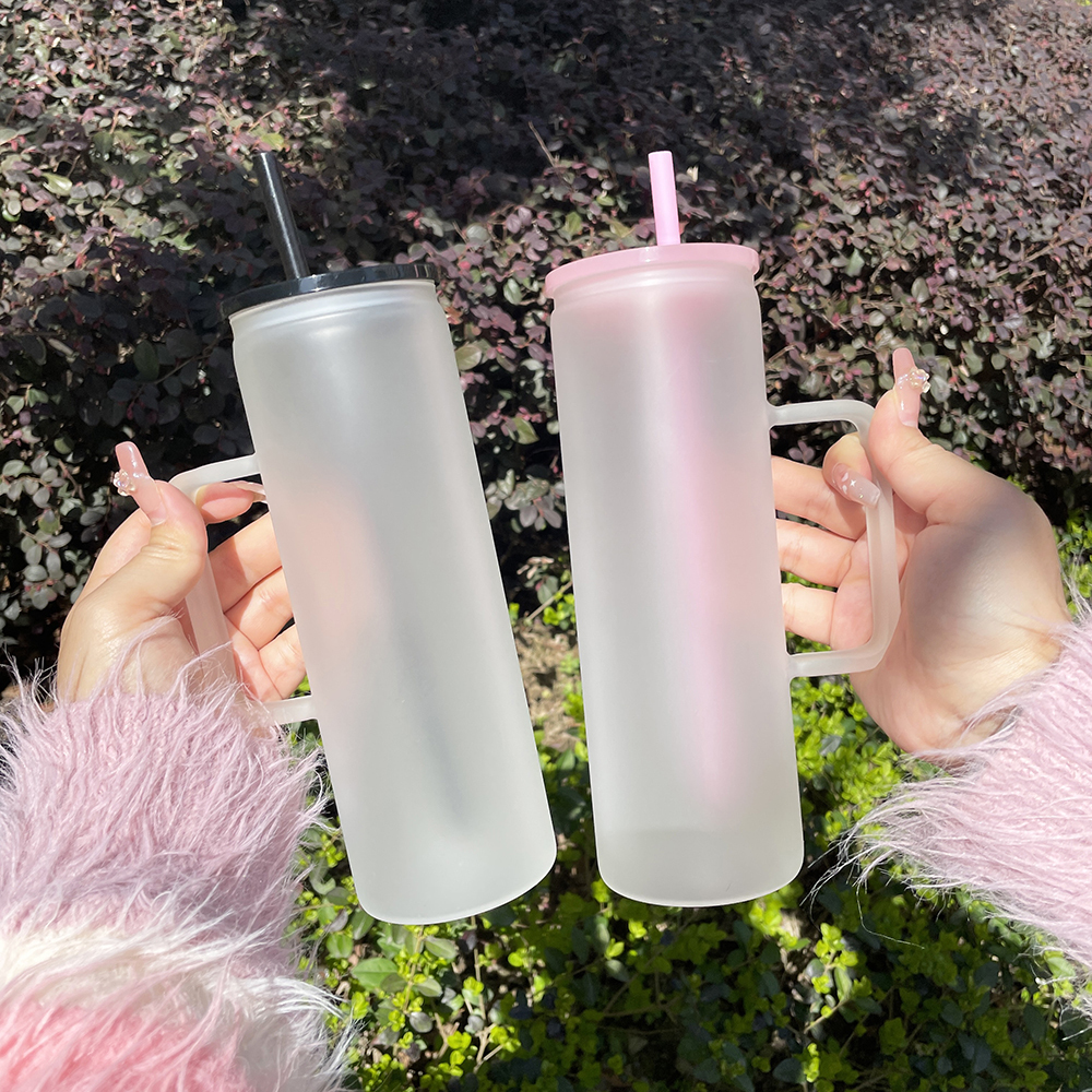 25 Pack YIPAI China Warehouse 20oz Clear Frosted Straight Beverage Mug For Sublimation And UV DTF Wraps