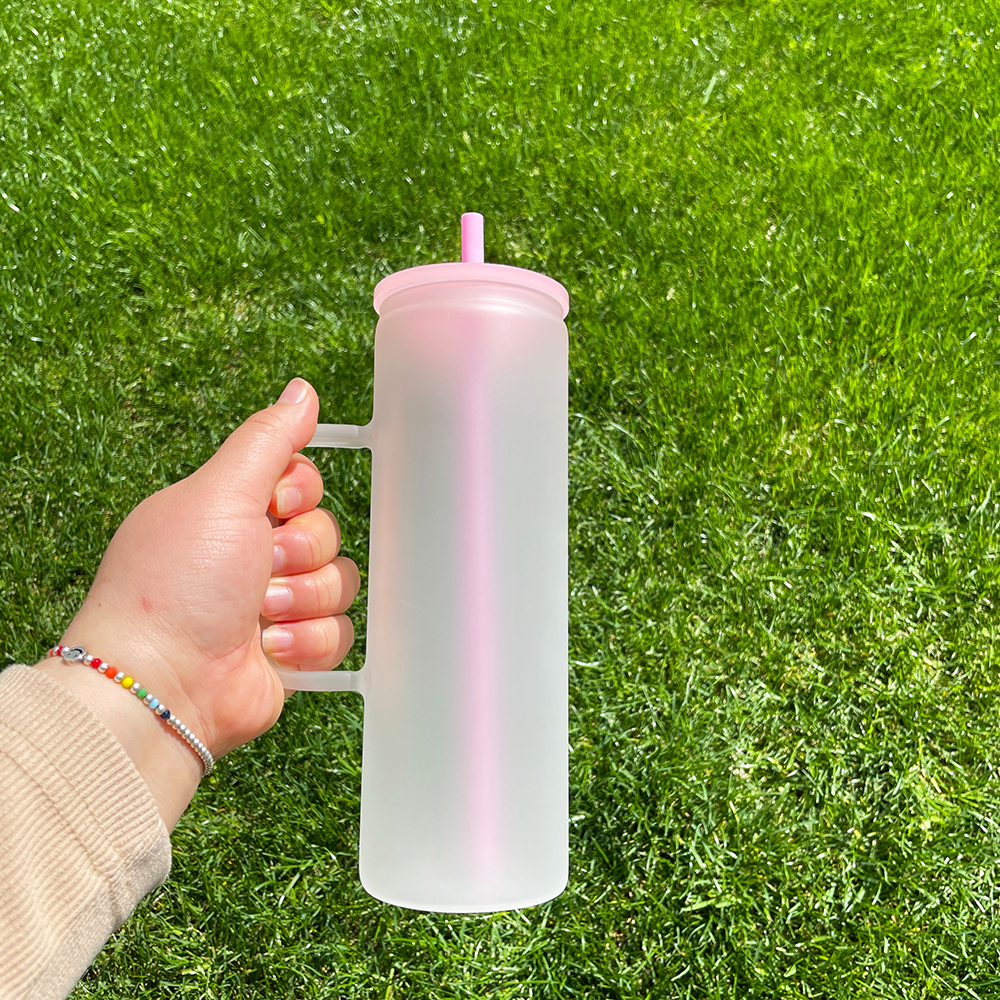 25 Pack YIPAI China Warehouse 20oz Clear Frosted Straight Beverage Mug For Sublimation And UV DTF Wraps