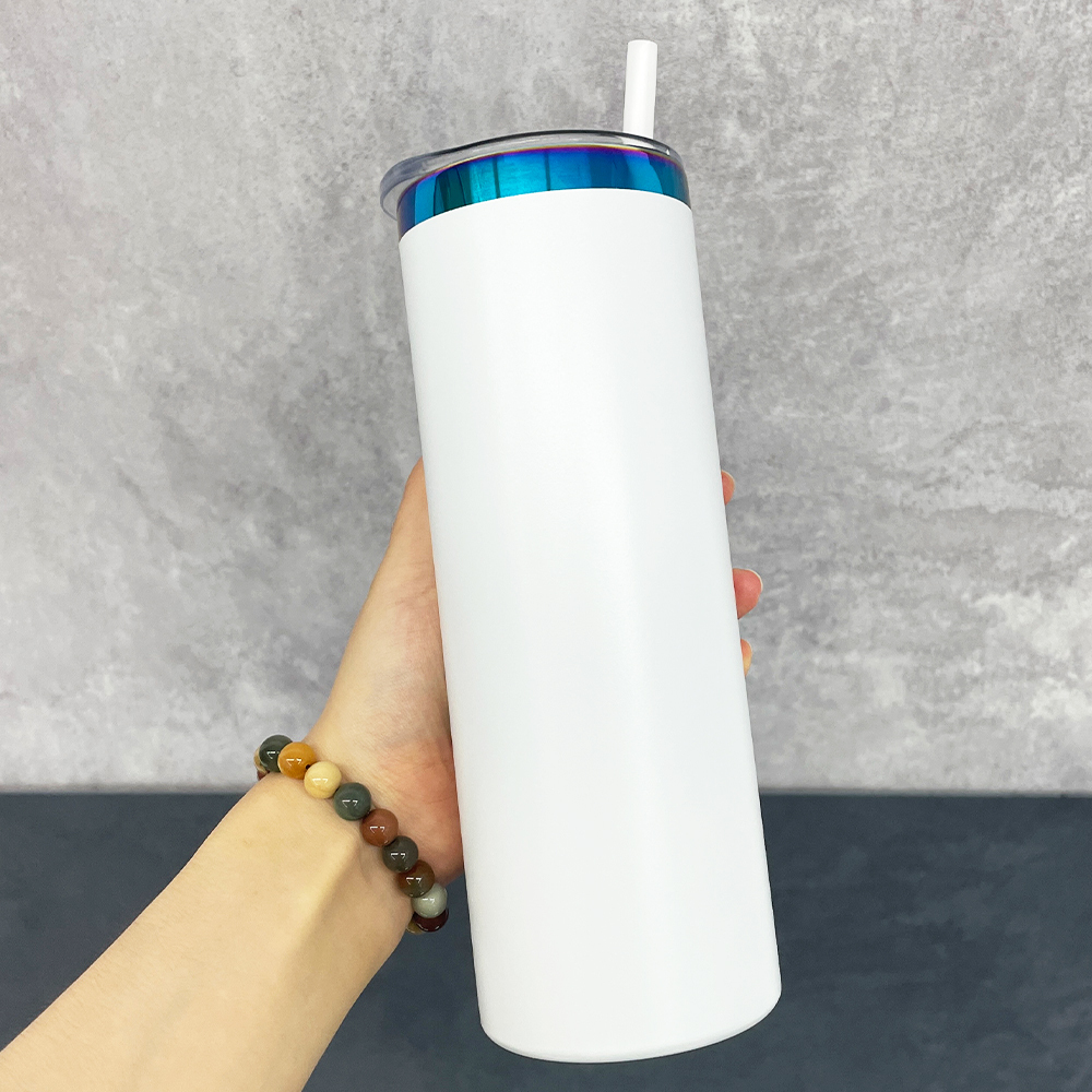 25 Pack YIPAI China Warehouse 20oz Gold Underneath Christmas Color Skinny Straight Tumbler for Laser Engraving