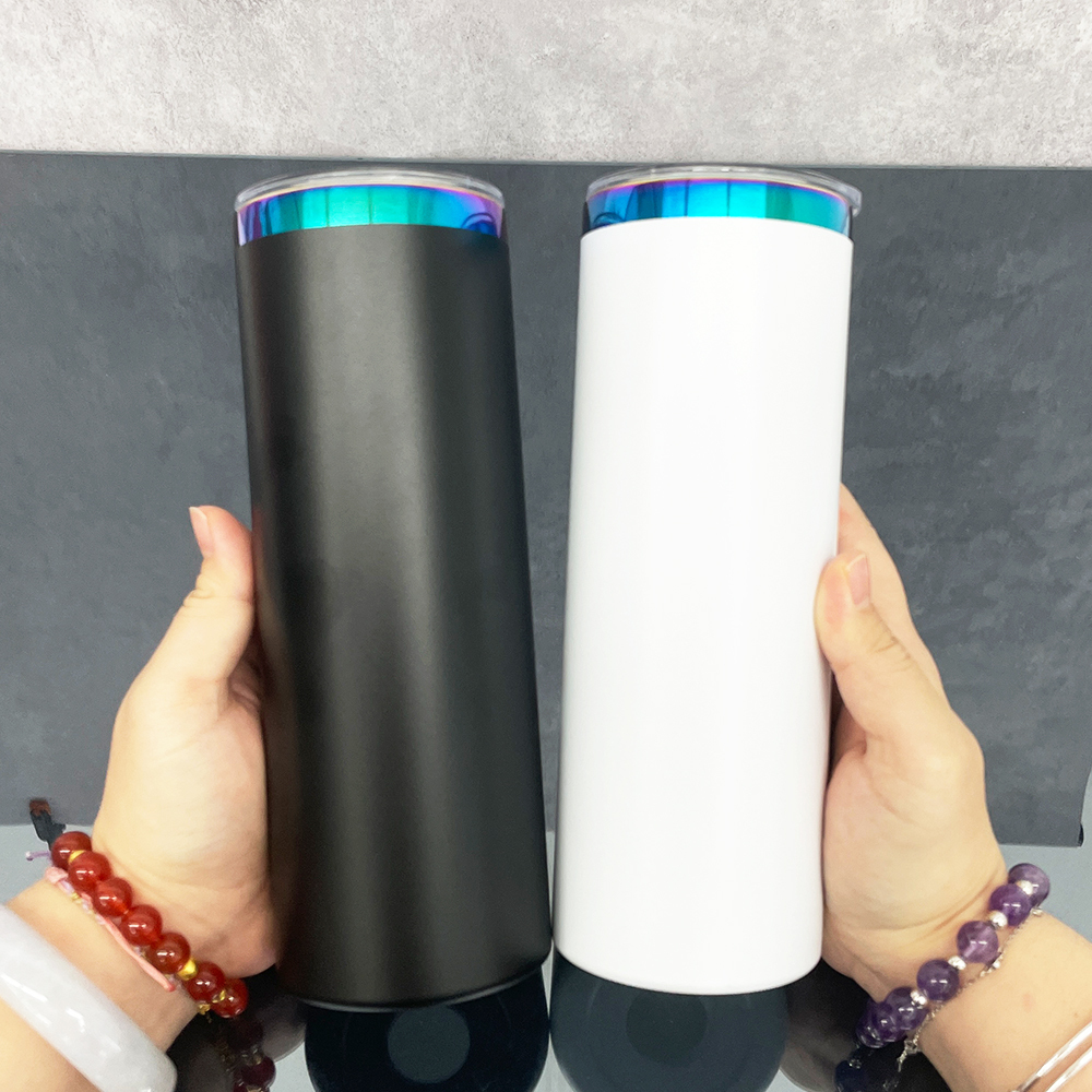 25 Pack YIPAI China Warehouse 20oz Gold Underneath Christmas Color Skinny Straight Tumbler for Laser Engraving