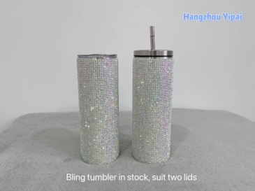 25 Pack YIPAI China Warehouse 20oz Rhinestone Bling Tumblers (You Can Leave Message To Us What Color And Quantity You Want After Paid)