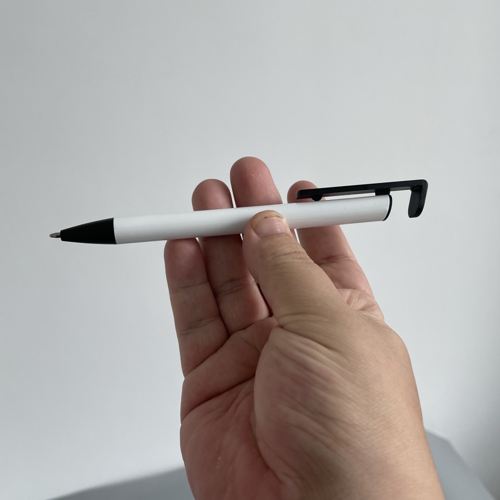 YIPAI China warehouse White Blank Sublimation Phone Stand Holder Clip Metal Pen With Shrink Wrap