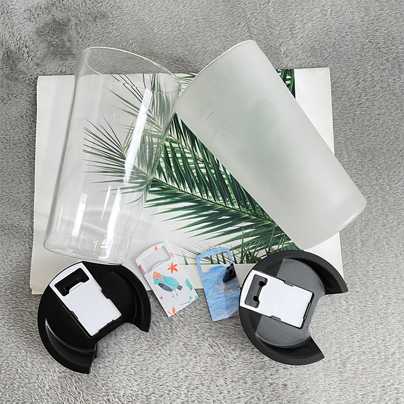 30 Pack YIPAI USA Warehouse 20oz Clear Blank Sublimation Pint Beer Glass With Opener Lids