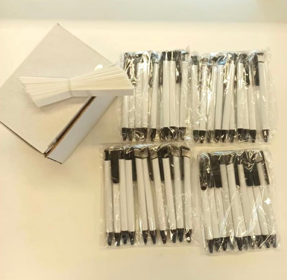 YIPAI China warehouse White Blank Sublimation Phone Stand Holder Clip Metal Pen With Shrink Wrap