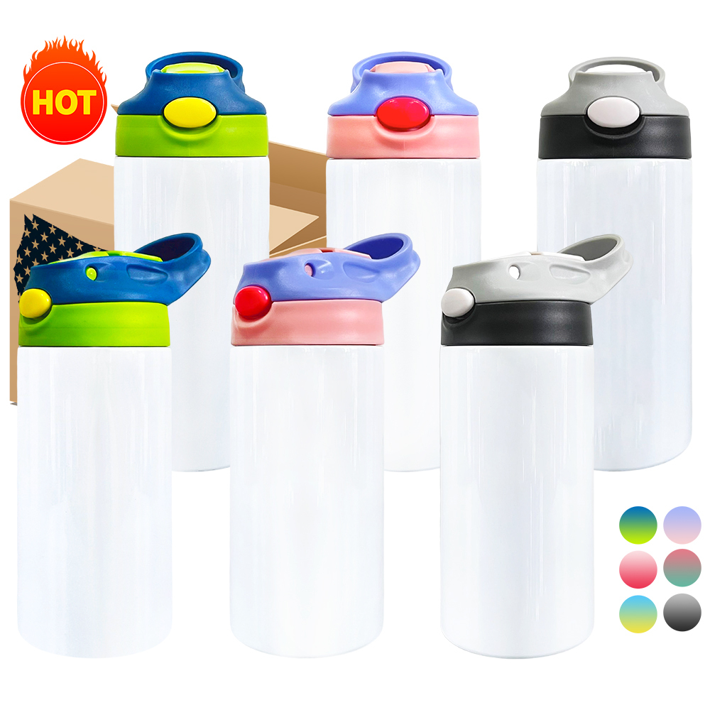 50 Pack YIPAI China Warehouse YPXLZ001 12oz 20oz Sublimation Blanks Mix Colors Kids Children Straight Tumbler Water Bottle