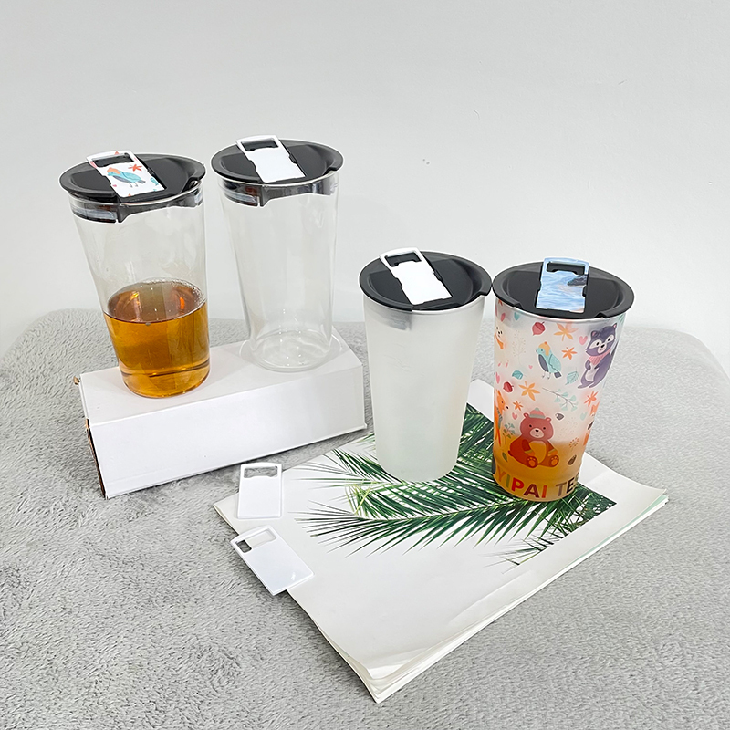 30 Pack YIPAI USA Warehouse 20oz Clear Blank Sublimation Pint Beer Glass With Opener Lids