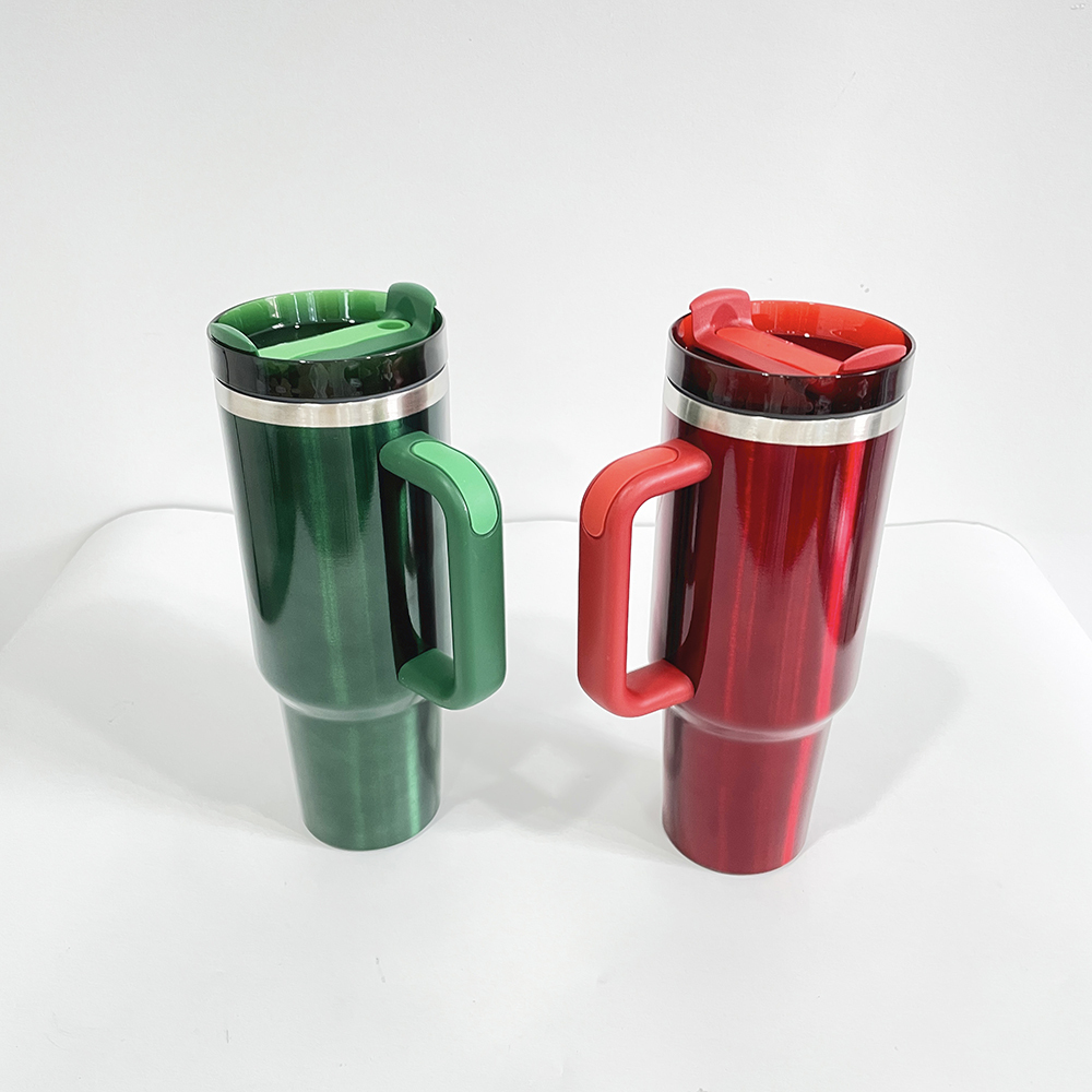 20 Pack YIPAI USA Warehouse H2.0 40oz Blank Sublimation Christmas Green Red Color Tumblers