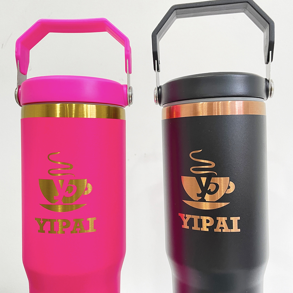25 Pack YIPAI China Warehouse 30oz Flip Straw Gold & Copper Mixed Student School Tumblers For Laser Engraving