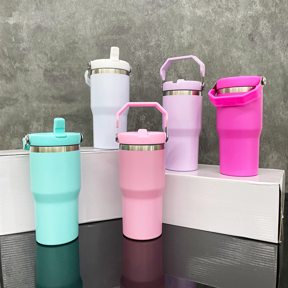 25 Pack YIPAI China Warehouse 20oz Macaron Colors Matte Sublimation School Water Bottle Kids Tumblers