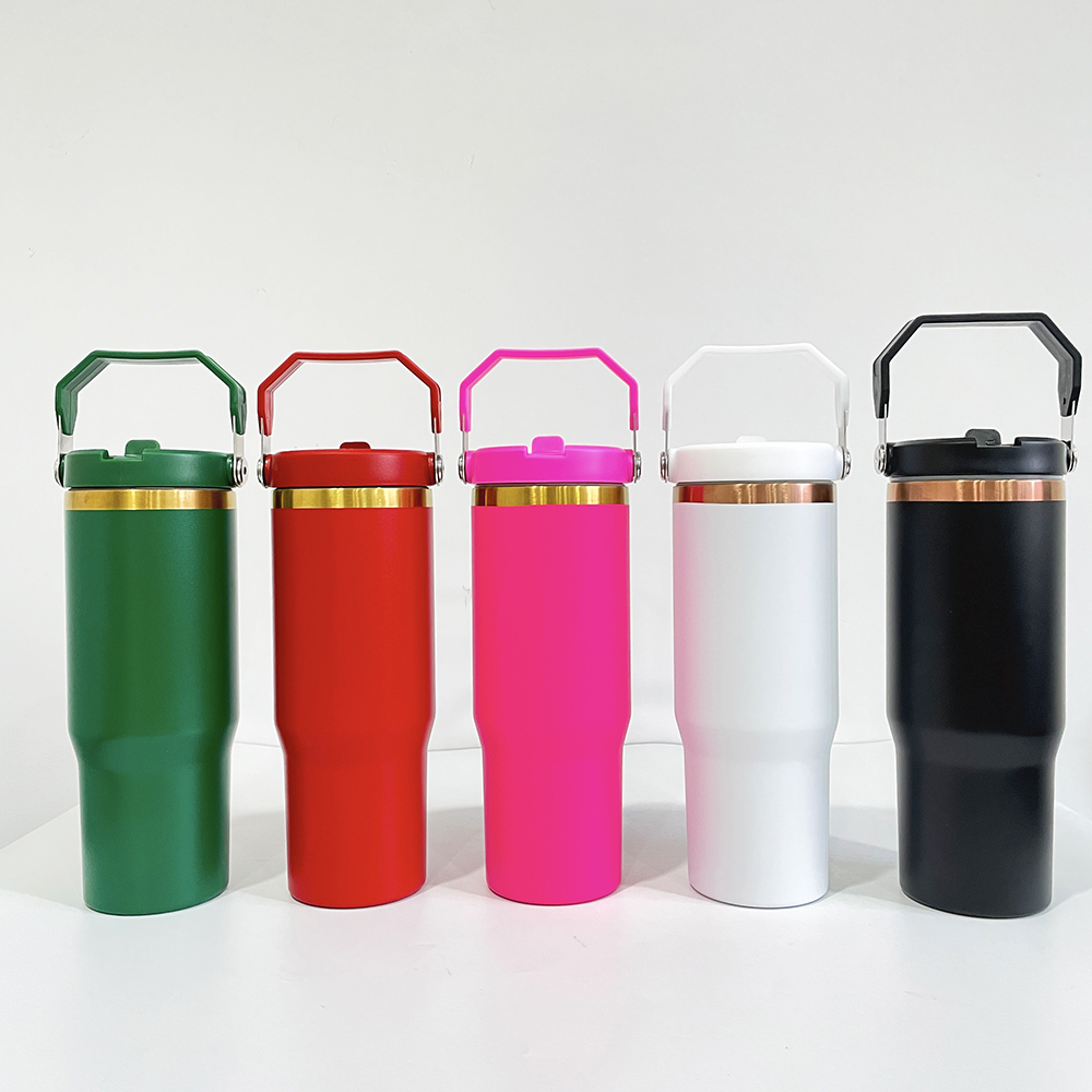 25 Pack YIPAI China Warehouse 30oz Flip Straw Gold & Copper Mixed Student School Tumblers For Laser Engraving