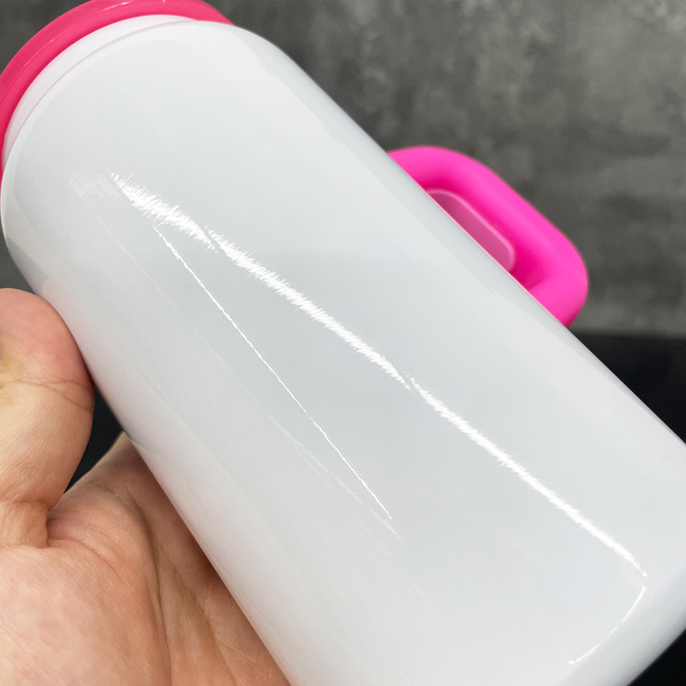 25 Pack Yipai USA Warehouse 16oz Blank Sublimation Glossy White Color Stainless Steel Can with Handle for UV DTF Wraps