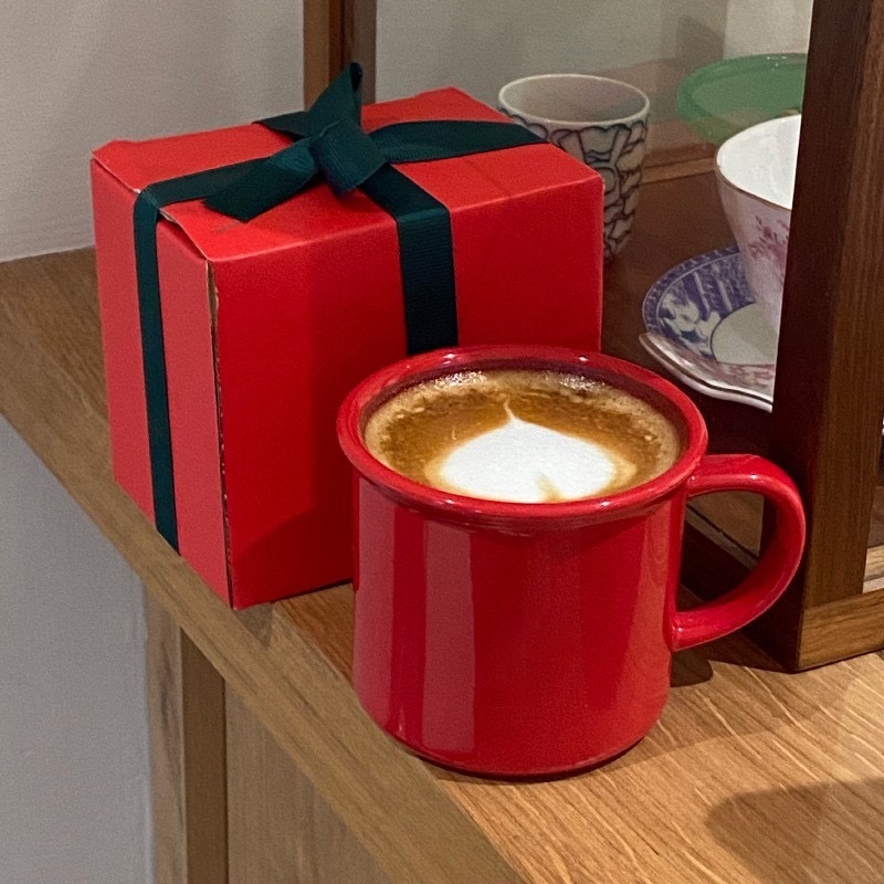 48 Pack China Warehouse 11oz Red Christmas Ceramic Mugs for UV DTF Wraps Simple Modern Style Cups for Xmas