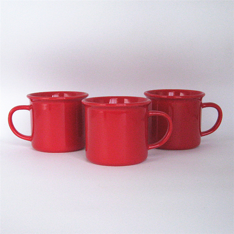 48 Pack China Warehouse 11oz Red Christmas Ceramic Mugs for UV DTF Wraps Simple Modern Style Cups for Xmas