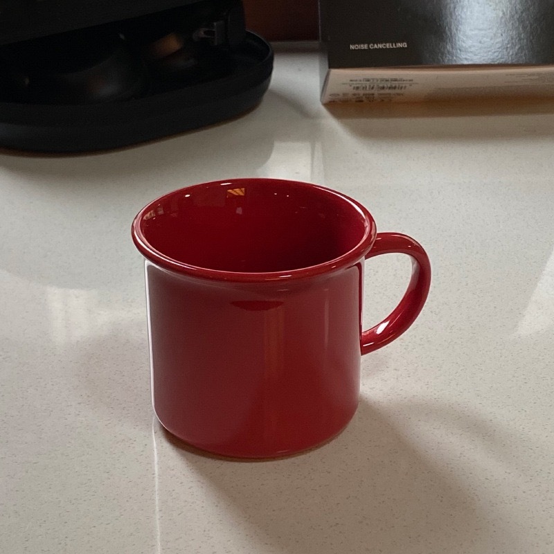 48 Pack China Warehouse 11oz Red Christmas Ceramic Mugs for UV DTF Wraps Simple Modern Style Cups for Xmas