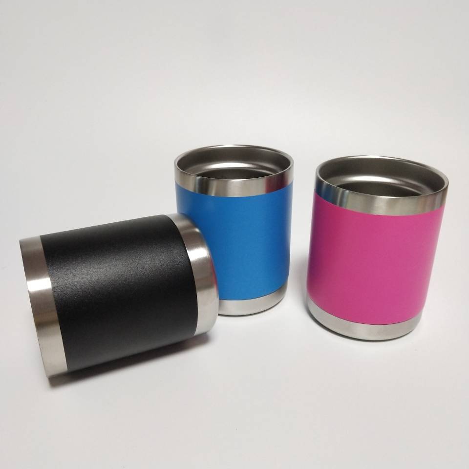 50 Pack YIPAI China Warehouse 10oz Power Coated Lowball Car Tumblers for Laser Engraving Water Bottles in Various Colors