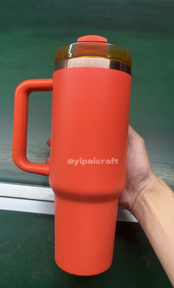 20 Pack Yipai China Warehouse 40oz Pumpkin Spice Autumn Color Copper Plated Tumbler for Laser Engrvaing