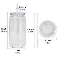 16oz Clear With PP Lid-50pcs