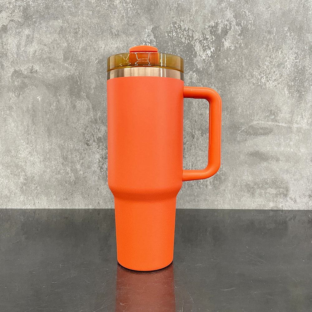 20 Pack Yipai China Warehouse 40oz Pumpkin Spice Autumn Color Copper Plated Tumbler for Laser Engrvaing