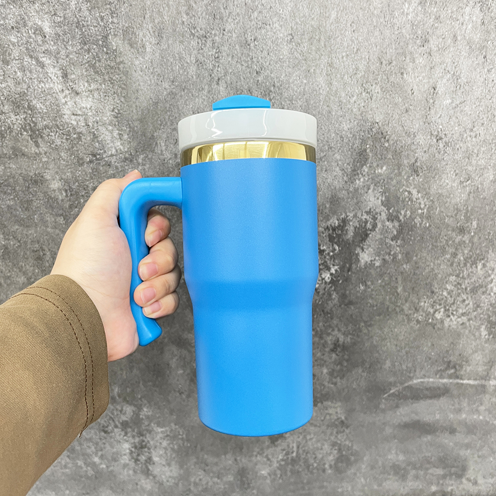25 Pack Yipai China Warehouse Update H2.0 20oz Power Coated Gold Plated Tumblers for Laser Engraving Kids Cute Mix Color Mugs with Plastic Handle