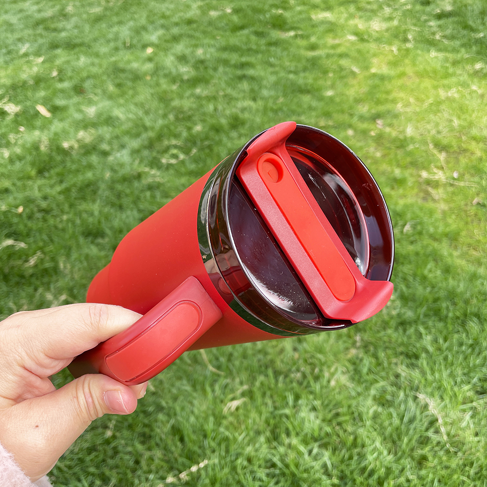 20 Pack YIPAI USA Warehouse Red H2.0 40oz Power Coated Mirror Black Plated Tumbler For Laser Engraving