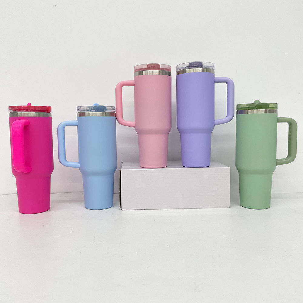 20 Pack Yipai USA Warehouse H3.0 40oz Leak Proof Lids Tumblers New Protour Style with Removable Nozzle Cover Matt Macaron Color Sublimation Tumblers