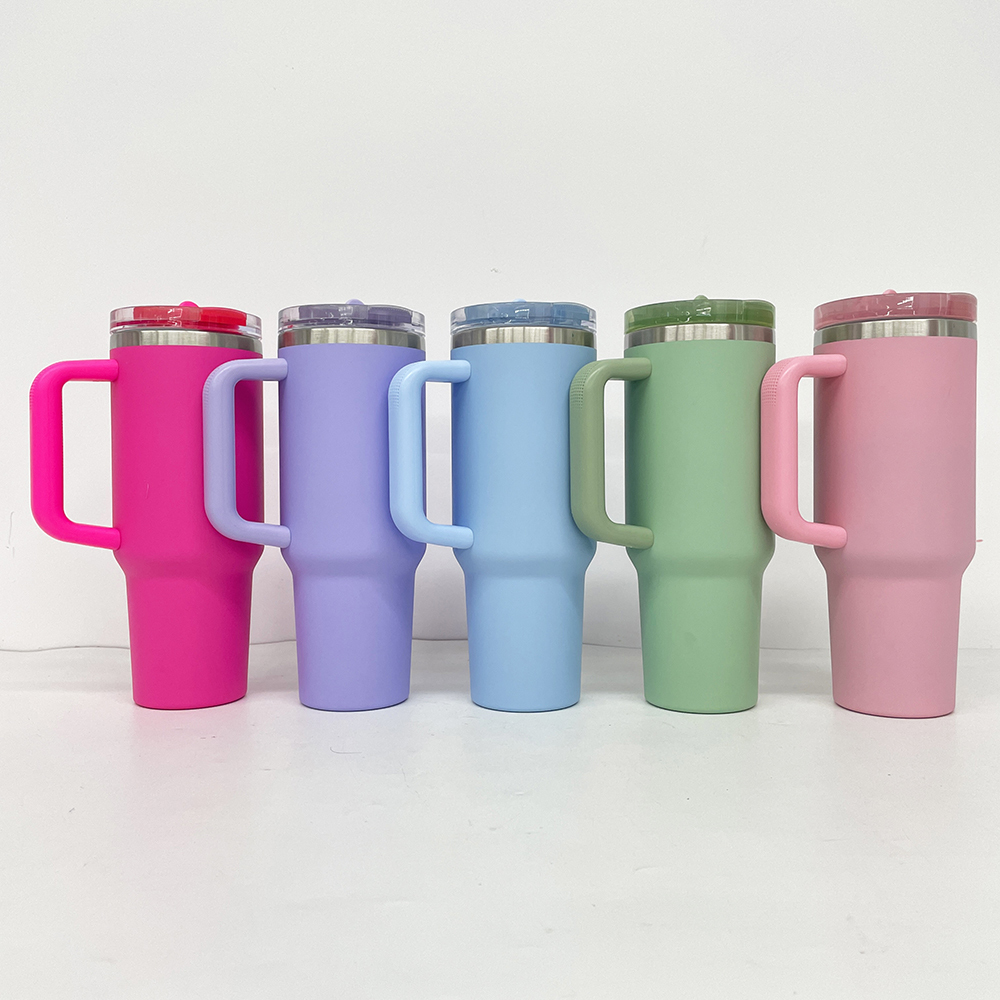 20 Pack Yipai USA Warehouse H3.0 40oz Leak Proof Lids Tumblers New Protour Style with Removable Nozzle Cover Matt Macaron Color Sublimation Tumblers