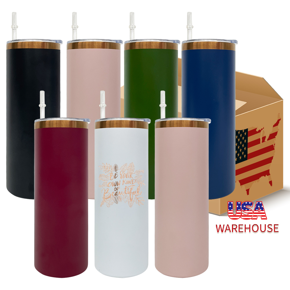 25 Pack YIPAI USA Warehouse Copper Plated 20oz Straight Tumbler for Laser Engraving