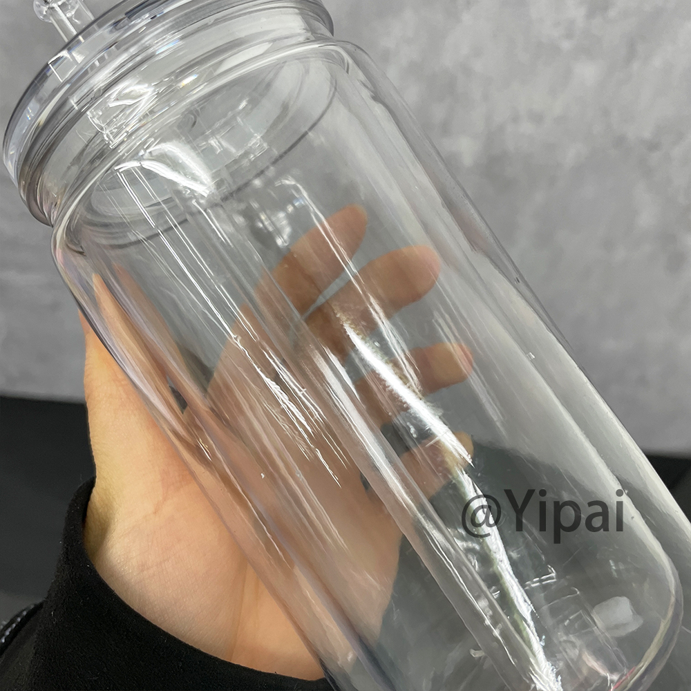 25 Pack YIPAI USA Warehouse 12oz Pre-Drilled Snow Globe Plastic Can With Colorful PP Lid and Plug