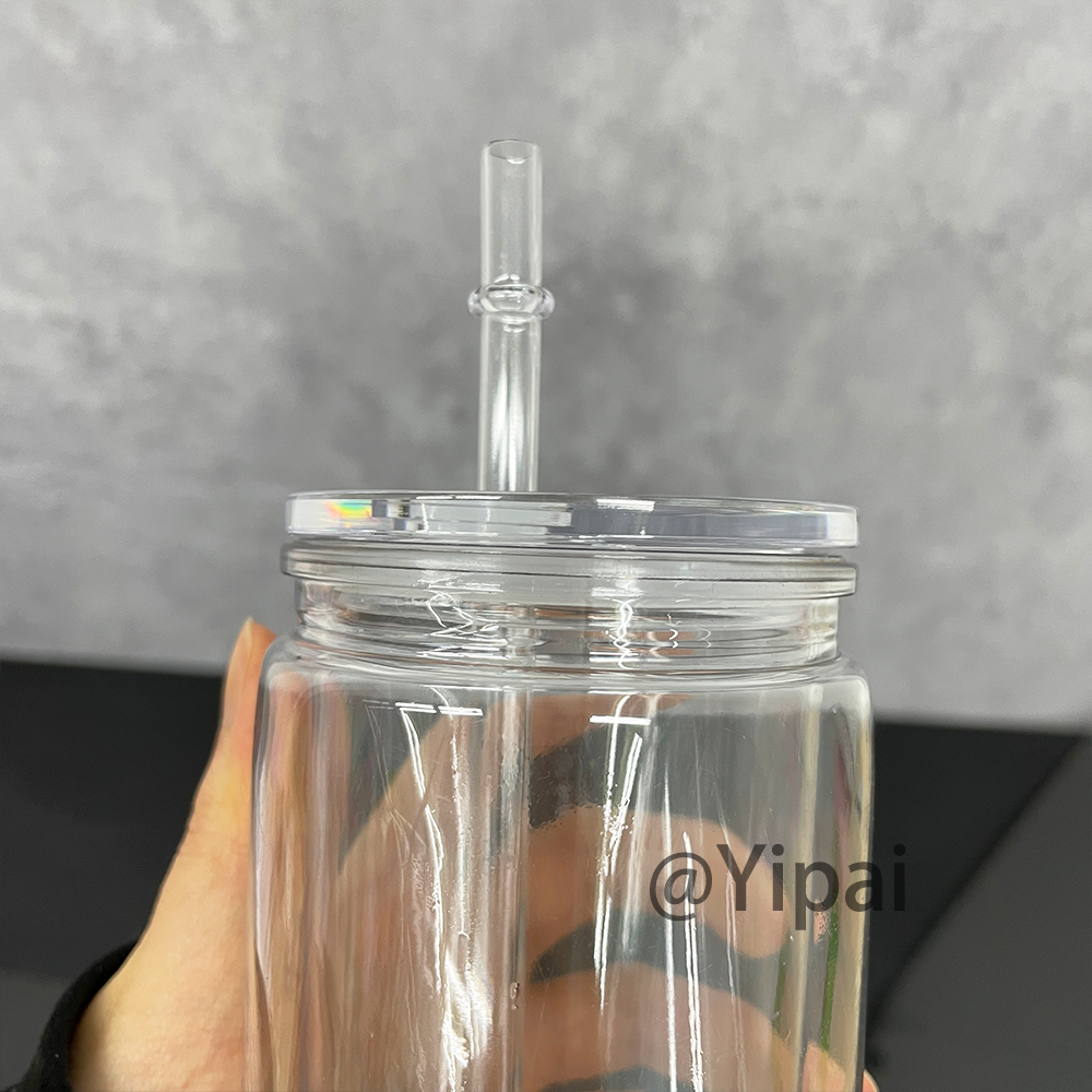 25 Pack YIPAI USA Warehouse 12oz Pre-Drilled Snow Globe Plastic Can With Colorful PP Lid and Plug